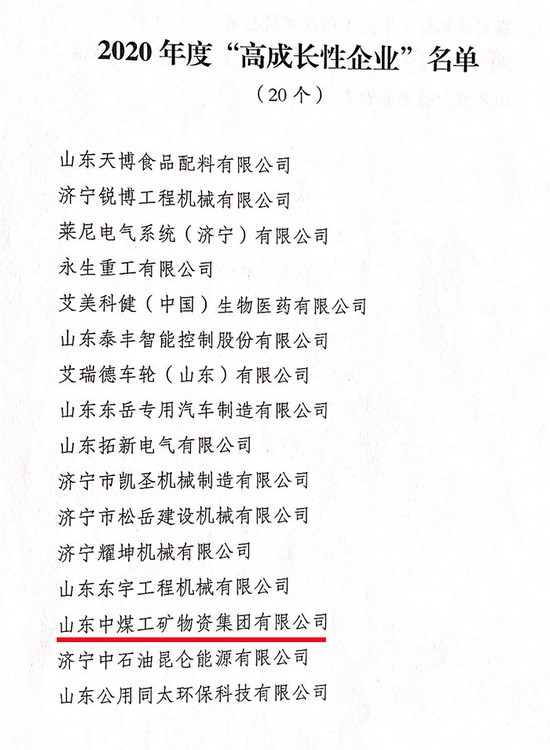 热烈祝贺渠青董事长喜获2020年度'优秀企业家' 、中煤集团喜获2020年度'高成长性企业'等多项荣誉